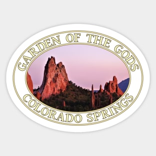 Sunset at Garden of the Gods in Colorado Springs, Colorado Sticker